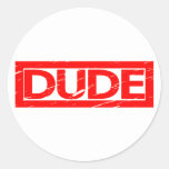 Dude Stamp Classic Round Sticker