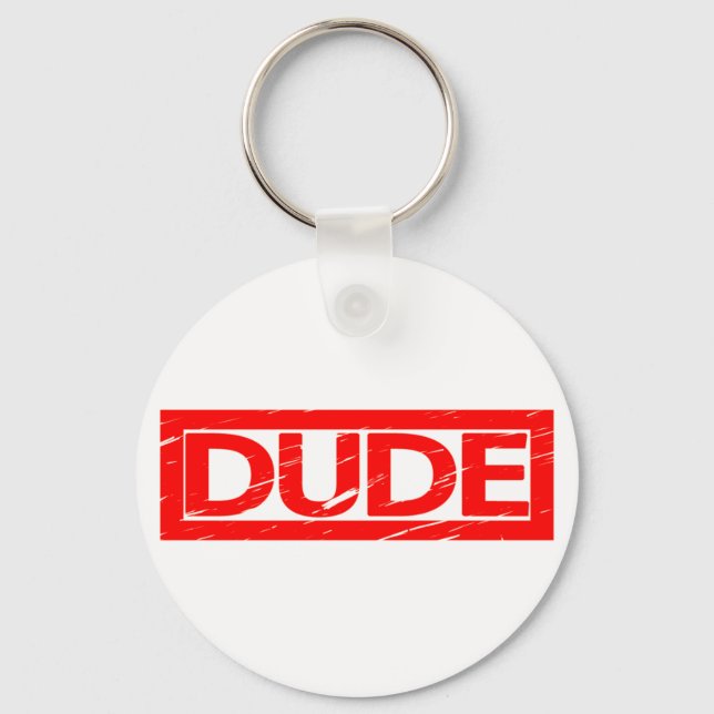 Dude Stamp Keychain (Front)
