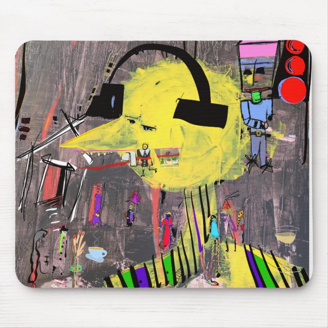 DUDE WITH HEADPHONES mousepad (Front)
