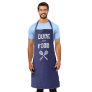 Dude with the Food Funny Navy Blue Grilling Apron