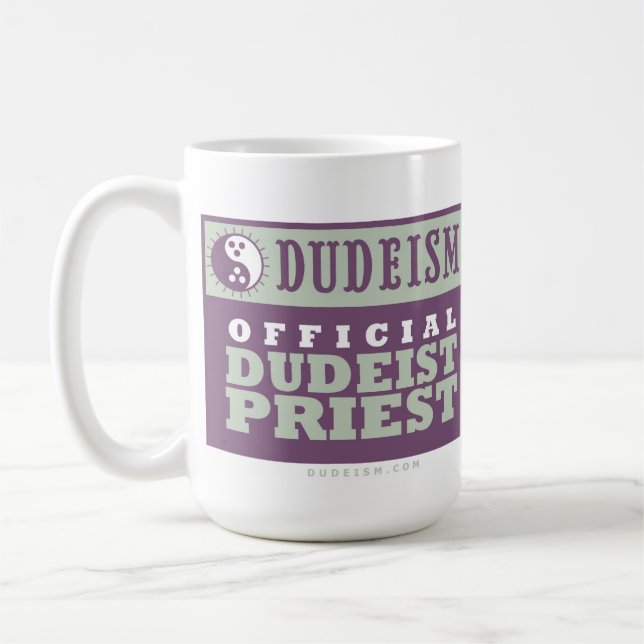 Dudeism Official Dudeist Priest Mug (Variation 2) (Left)