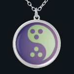 Dudeism Yin-Yang Bowling Ball Silver Necklace<br><div class="desc">Far out necklace with the famous Dudeism Yin Yang Bowling Ball logo design for the pendant.</div>