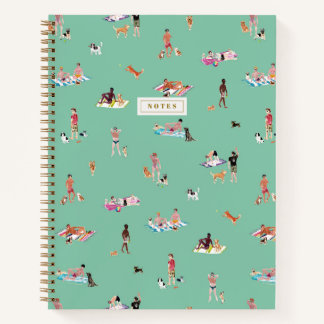 DUDES and DOGS BEACH Mint Notebook