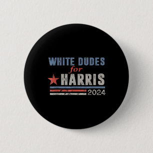 Dudes For Harris Harris Waltz 2024 Election Kamala Button