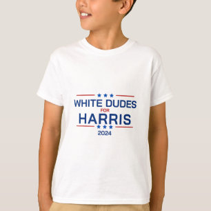Dudes For Kamala Harris 2024 Retro Button Election T-Shirt