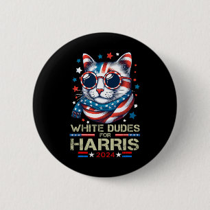 Dudes For Kamala Harris Childless Cat Lady For Kam Button