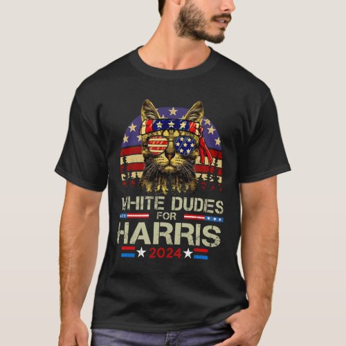 Dudes For Kamala Harris Childless Cat Lady For Kam T_Shirt