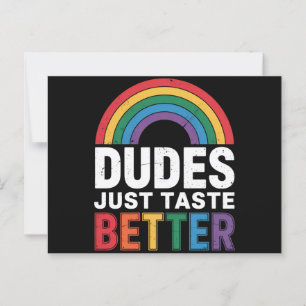 Dudes Just Taste Better Funny Gay Pride LGBTQ Gift Postcard