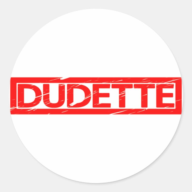Dudette Stamp Classic Round Sticker (Front)