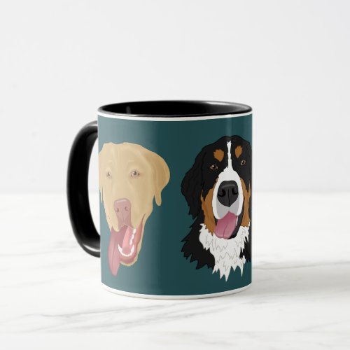 Dudley Labrador And Bernese Mountain Dog   Mug