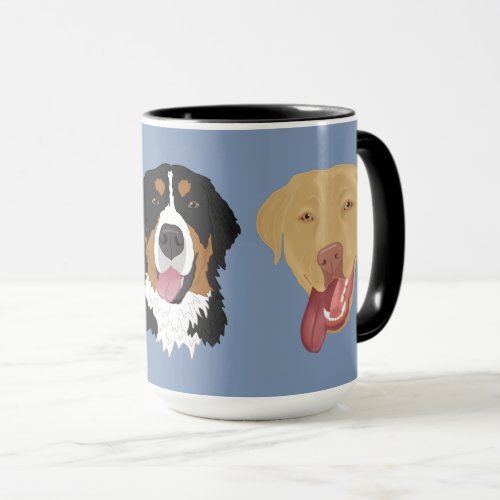 Dudley Labrador And Bernese Mountain Dog  Mug