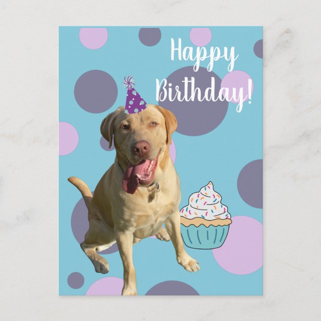 Dudley Labrador Birthday  Card (Front)