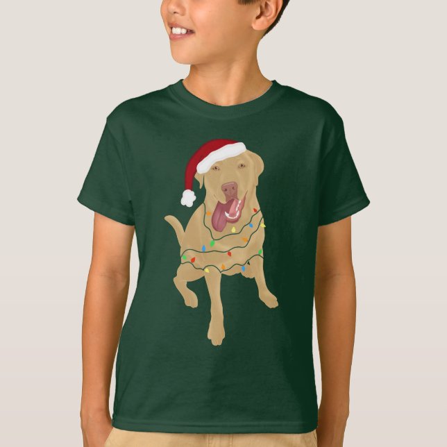Dudley Labrador Christmas   T-Shirt (Front)