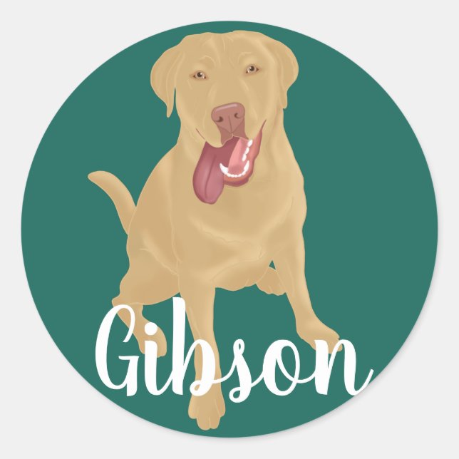 Dudley Labrador Classic Round Sticker (Front)