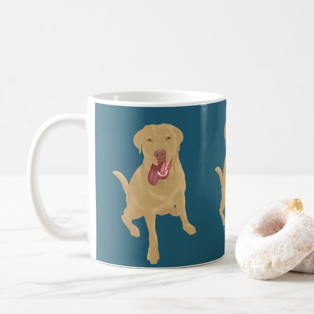 Dudley Labrador  Coffee Mug (With Donut)