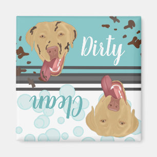Dudley Labrador Retriever Dirty/Clean Dishwasher  Magnet