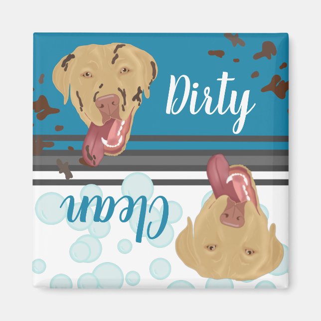 Dudley Labrador Retriever Dirty/Clean Dishwasher  Magnet (Front)