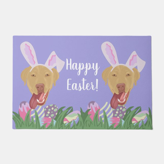 Dudley Labrador Retriever Easter  Doormat (Front)