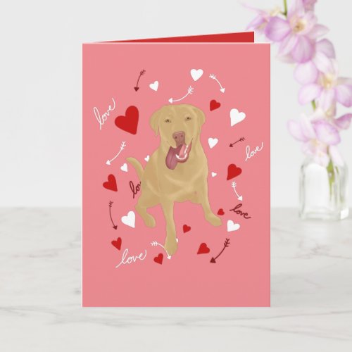 Dudley Labrador Retriever Valentines Day Card