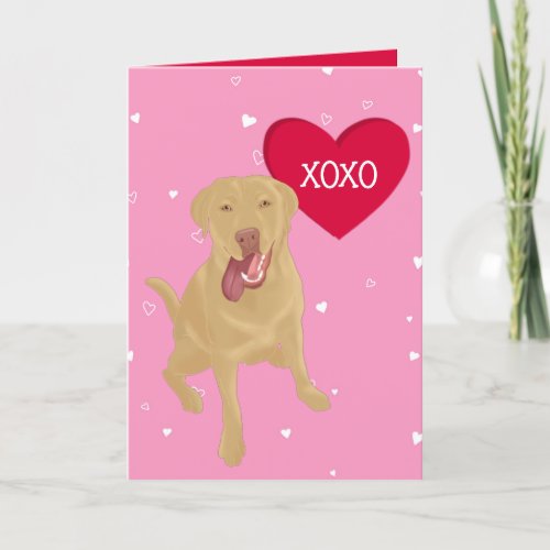 Dudley Labrador Valentines XOXO  Thank You Card