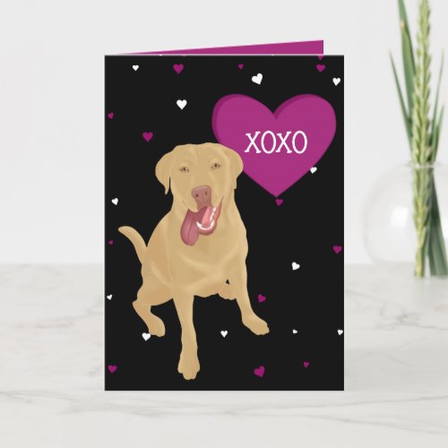 Dudley Labrador Valentines XOXO Thank You Card