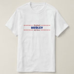 [ Thumbnail: Dudley - My Home - England; Red & Pink Hearts T-Shirt ]