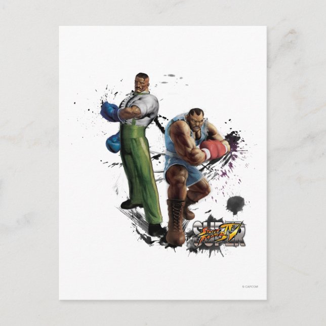 Dudley Vs. Balrog Postcard (Front)