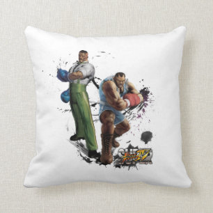 Dudley Vs. Balrog Throw Pillow