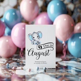Due in August Little Peanut Baby Boy Elephant