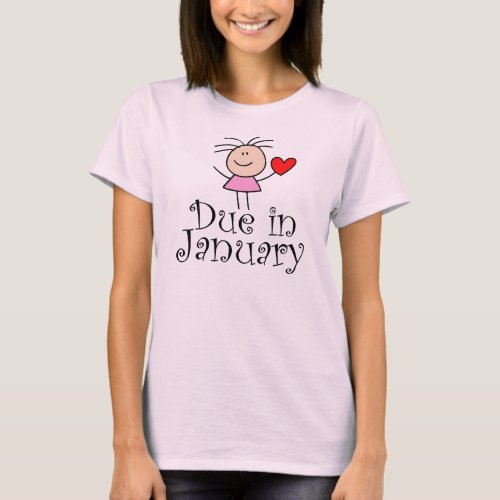 Due In January Maternity T_Shirt