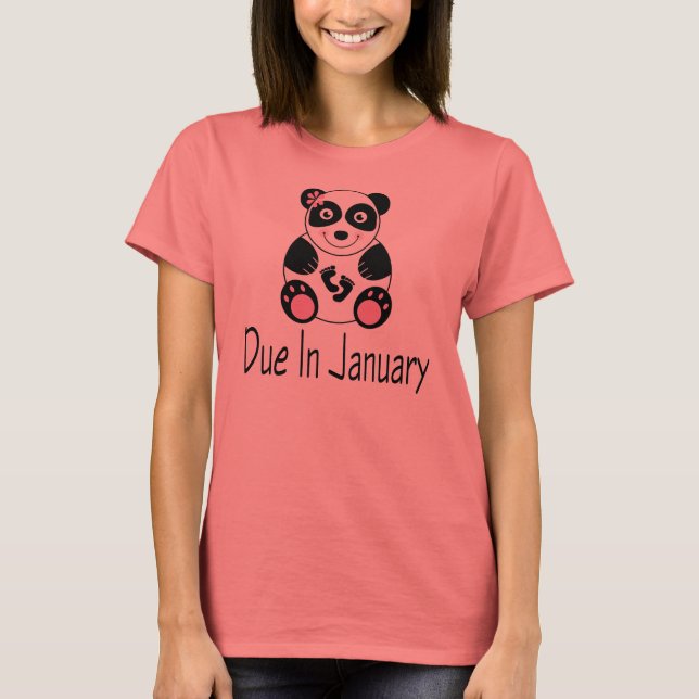 Due In January Maternity Tee Shirt (Front)