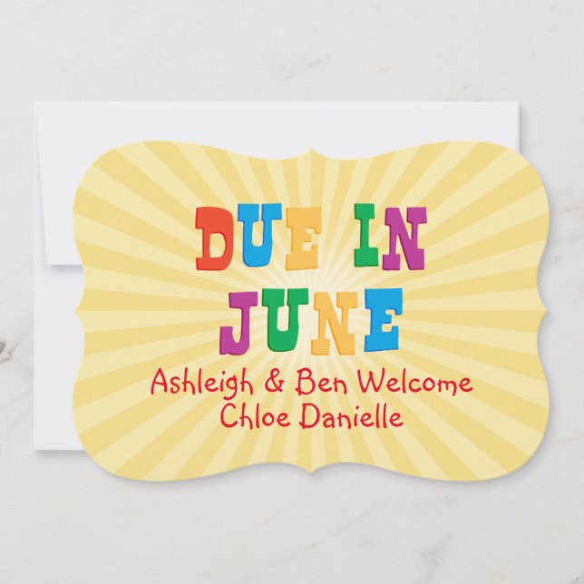 Due In June Announcement (Front)
