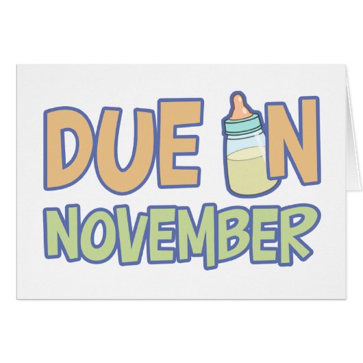 Due In November Cards (Front Horizontal)
