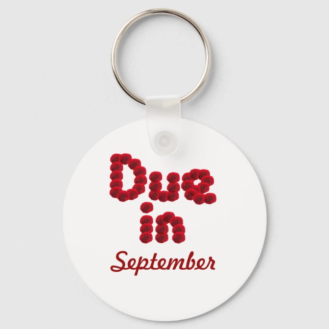 Due in September Keychain (Front)