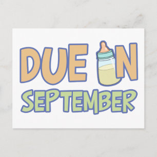 Due In September Postcard