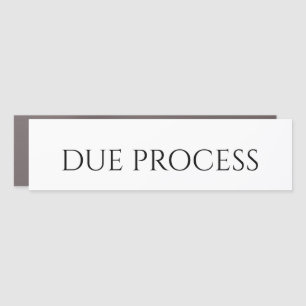 DUE PROCESS  Bumper Sitcker Car Magnet