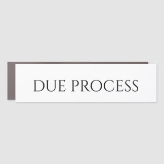 DUE PROCESS Bumper Sitcker Car Magnet