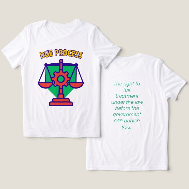 Due Process: Justice in Balance Tri-Blend Shirt (Design Front & Back)