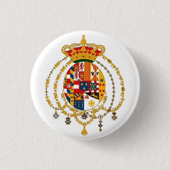 Due Sicilie Coat of Arms Pinback Button (Front)