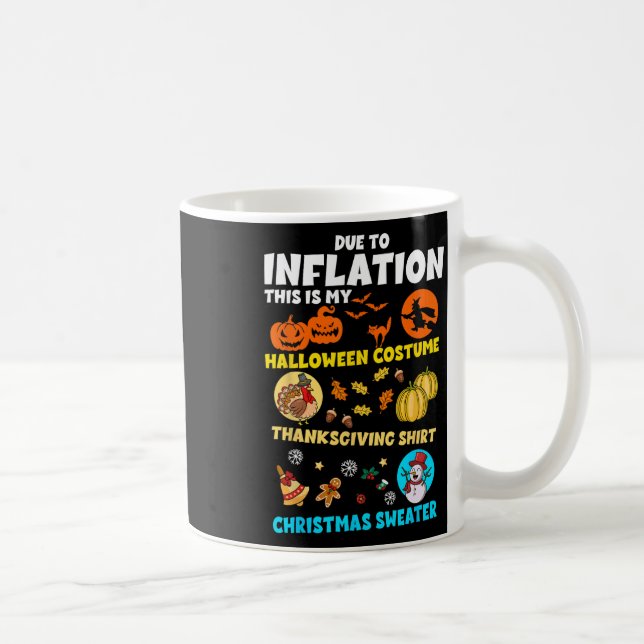 Due To Inflation My Halloween Thanksgiving Christm Coffee Mug (Right)