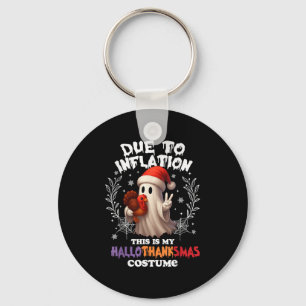 Due To Inflation This Is My Hallothanksmas Costume Keychain