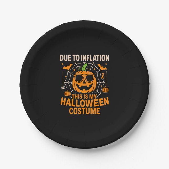 Due to Inflation This is My Halloween Paper Plates (Front)