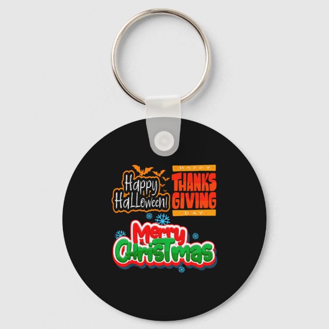 Due To Inflation This Is My Halloween Thanksgiving Keychain (Front)
