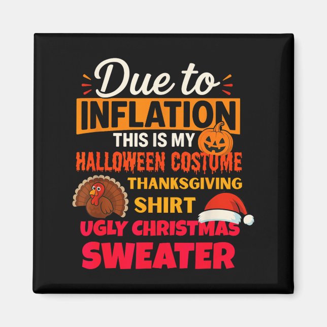 Due To Inflation This Is My Halloween Thanksgiving Magnet (Front)