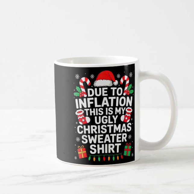 Due To Inflation This Is My Ugly Sweater For Chris Coffee Mug (Right)