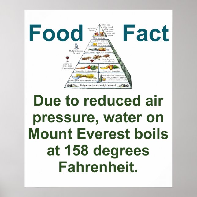 Due To Reduced Air Pressure - Food Fact Poster (Front)