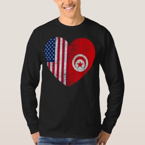 Duel Heart Design Tunisia and American duel citize T_Shirt