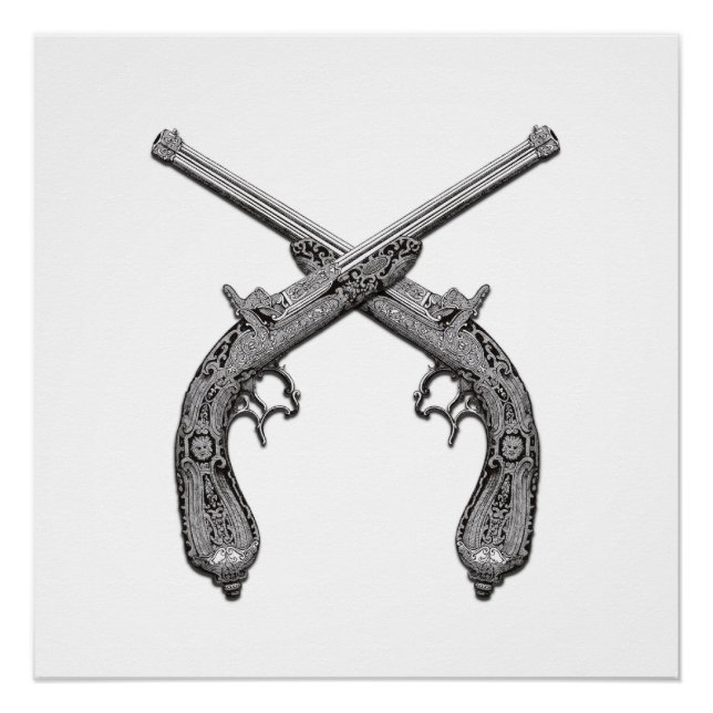 Dueling Antique Guns Poster (Front)