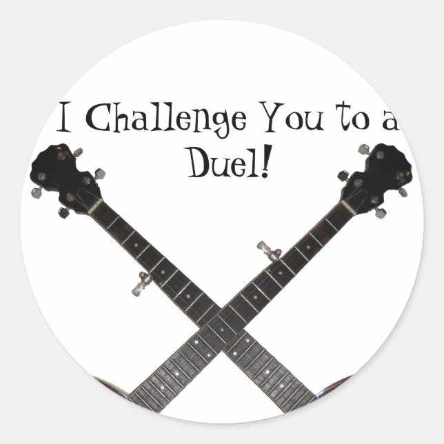 Dueling Banjos Classic Round Sticker (Front)