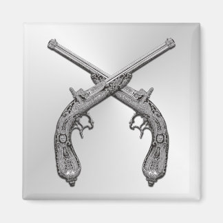 Dueling Pistols Silver Magnet